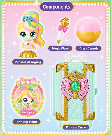 Princess Catch Teenieping Bonnyping Season 6 Royal Character Figure Set - 2025 New Yellow