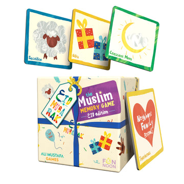 Ali Mustafa Games The Muslim Memory Game Eid Edition, Ramadan Gifts for Kids Ages 4-8, Islamic Educational Toy, Eid Gifts for Children, Screen-Free