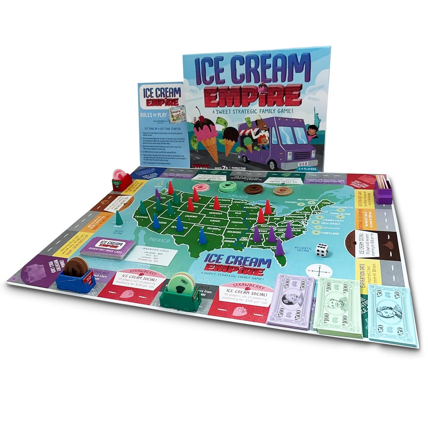 Ice Cream Empire by Empire Games -Strategic Family Game for Adults, Teens & Kids Ages 7+, Build Your Ice Cream Business Board Games for Adults & Kids