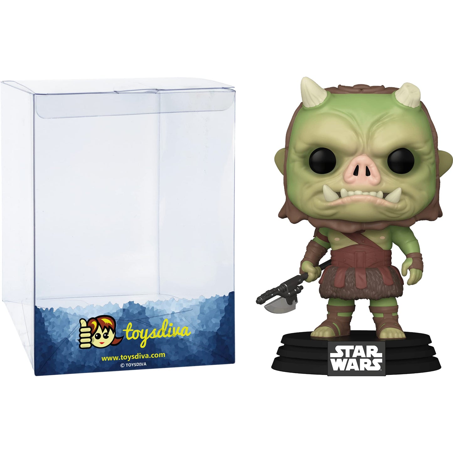 Gamorrean Fighter: Fun ko P o p ! Vinyl Figurine Bundle with 1 Compatible 'ToysDiva' Graphic Protector (406-50964 - B)