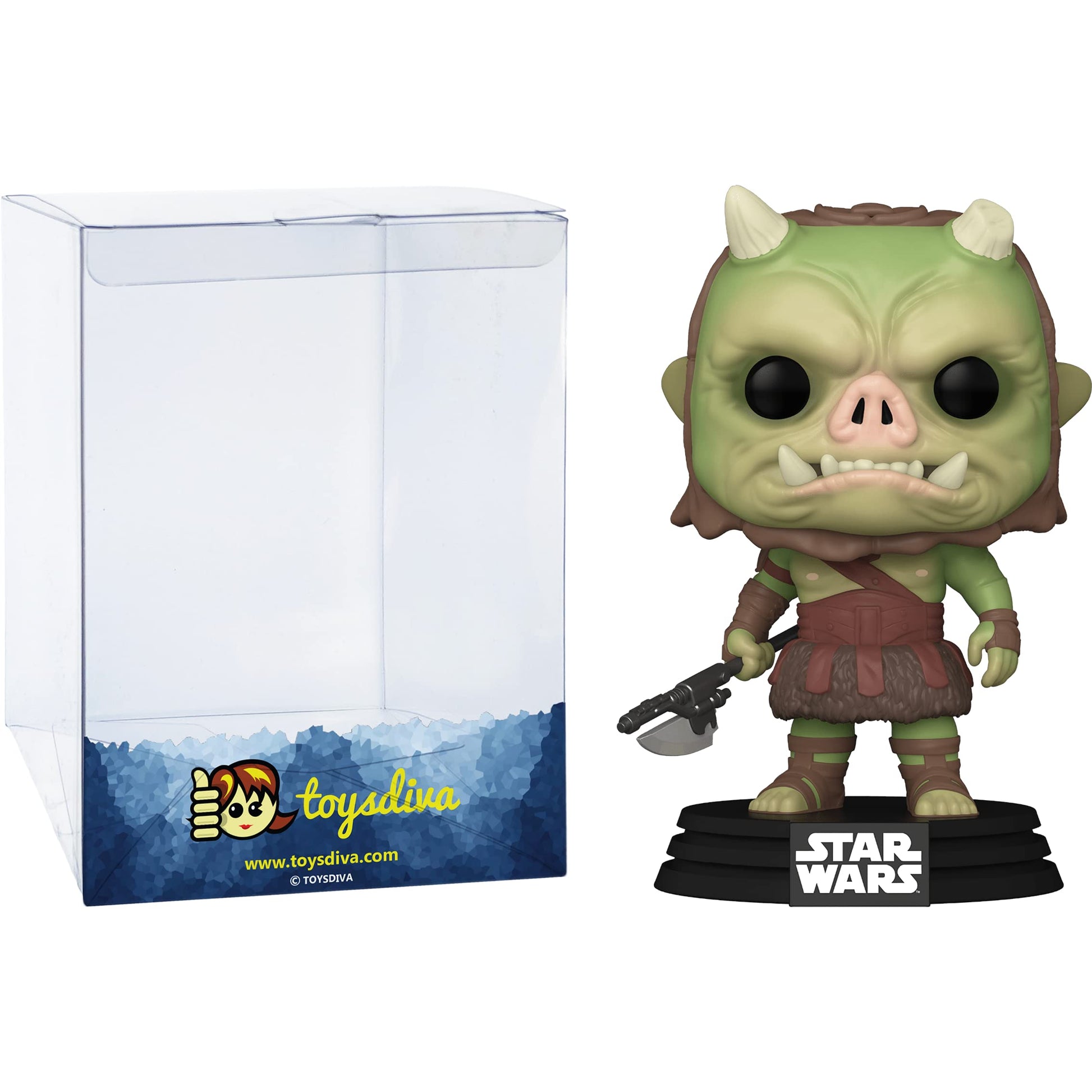 Gamorrean Fighter: Fun ko P o p ! Vinyl Figurine Bundle with 1 Compatible 'ToysDiva' Graphic Protector (406-50964 - B)