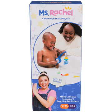Ms. Rachel Official Counting Fishes Playset with 5 Floatable Toy Fish, Educational Toys & Toddler Toys for Girls & Boys Ages 2-3+ Years