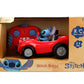 Jada Toys 1:32 RC Disney Stitch Buggy - Simple Function Remote Control Car with Built-in Stitch Figure and 5.5" Body - Kid-Friendly RC Vehicle
