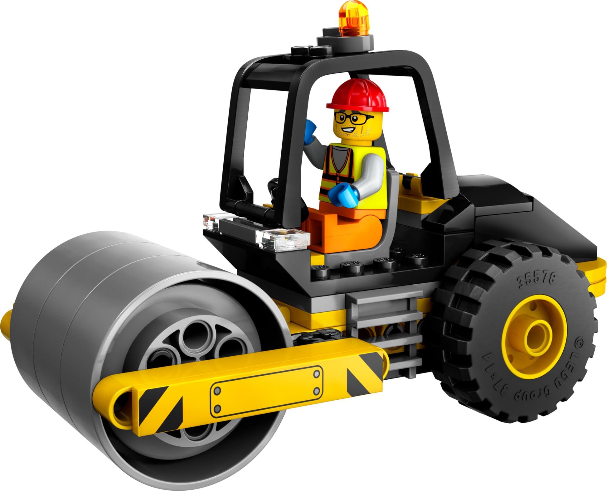 LEGO City Construction Steamroller Toy Playset, Fun Gift, Construction Toy Set for Kids Aged 5 Years Old Plus, Model Truck with a Worker Minifigure,