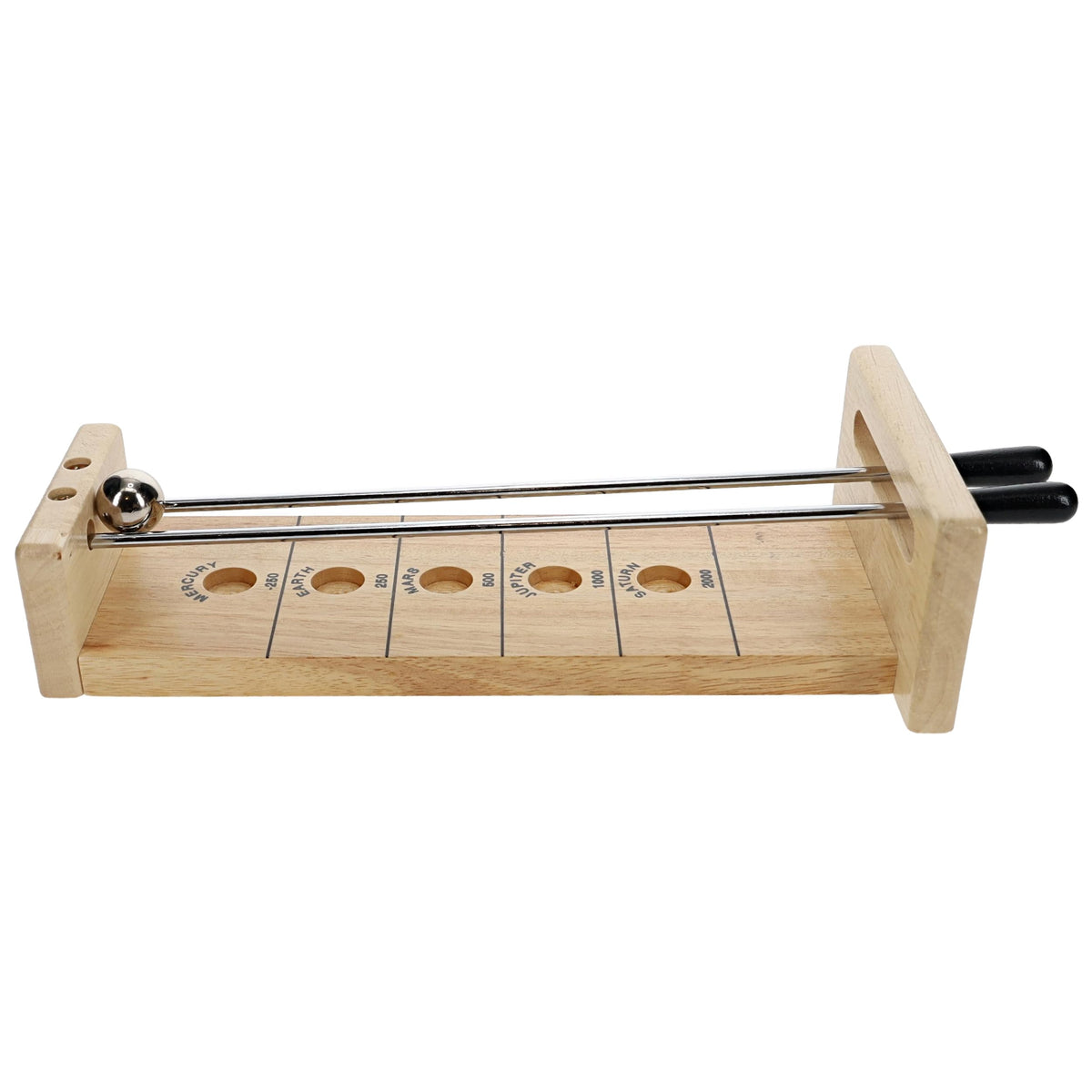WE Games Mini Shoot The Moon Game, Small 9 inch Size, Travel Version, Solid Natural Wood, Retro Games for Adults, Classic Table Top Board Game