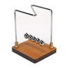 GSC International 1379 Newton’s Cradle 5x4.5x6.5 in Desktop Physics Demo - Energy and Momentum Conservation Tool for STEM Education, Teachers