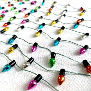 Peachcor Christmas Lights String of Miniature, Dollhouse Miniature Fake Light, Christmas Tree Fairy Lights Decorative, Metalic Multicoloured Dollhouse