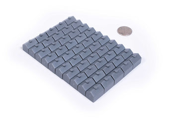 Plastic Hotels: Grey Color Board Game Replacement Hotel | 50 Pieces
