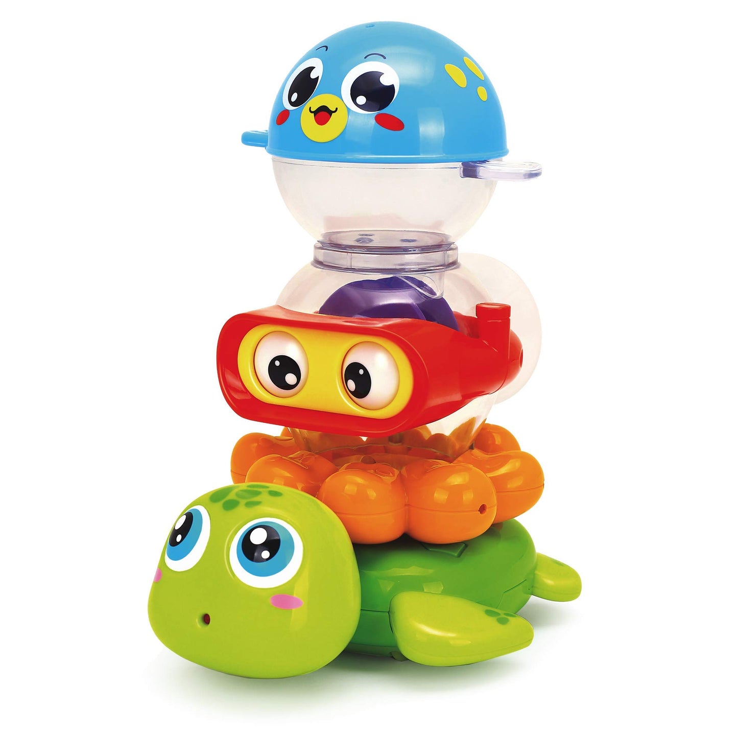 Stack 'n Squirt Bath Fun - Baby Bath Toy for Fun in the Bathtub and Kiddie Pool - 3-Piece Infant Bath Toys Play Set - Keep Children Entertained While