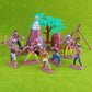 NWFashion 55PCS/Set West Cowboys American Indians Plastic Figure Playset Accessories