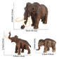 Vankcp 3PCS Figurines Mammoth Family Toy,Realistic Ancient Elephant Figurines Model, Cake Toppers Playset Eduactional Toys Party Playset Toys Ideal