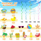 Summer Pool Beach Hanging Swirls Banner Decor 30 Pack Foil Ceiling Hanging Swirls Streams Banner Decorations Garland for Kids Luau Hawaii Celebrating