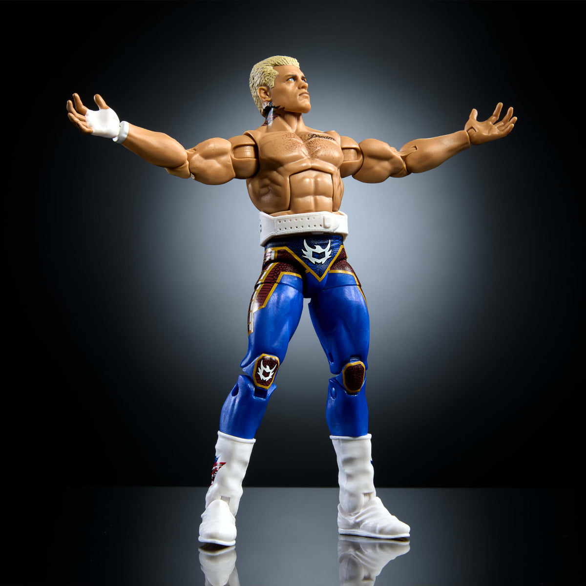 Mattel WWE Top Picks Elite Action Figure & Accessories Set, “The American Nightmare” Cody Rhodes 6-inch Collectible with Swappable Hands, Ring Gear &