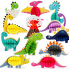 Mocoosy 12 Pieces Dinosaur Party Honeycomb Centerpieces Table Decorations, Dinosaur Birthday Party Supplies Paper Center Piece Table Topper for Kids