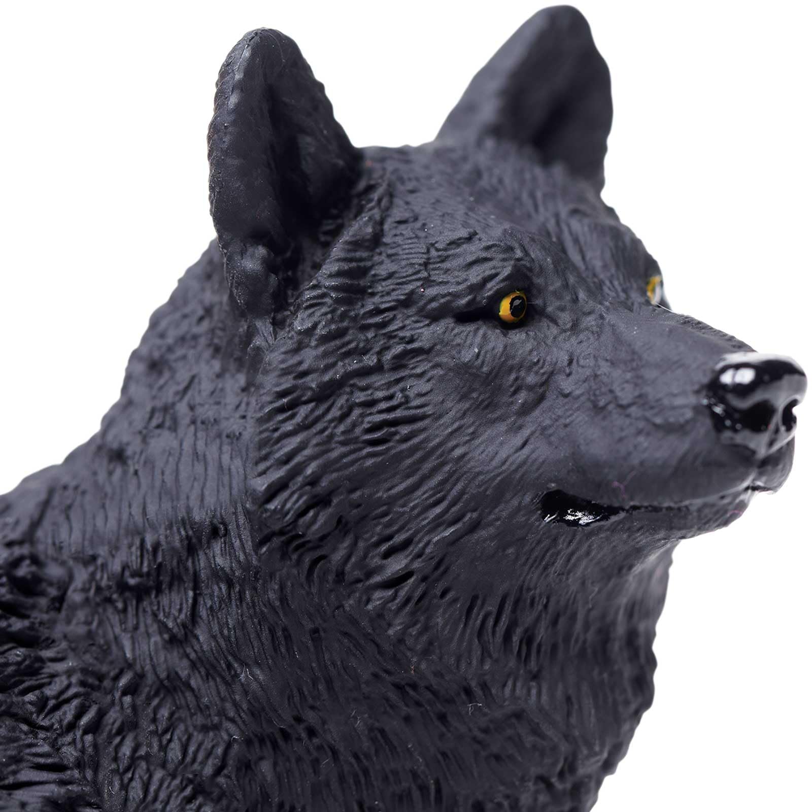 Safari Ltd. Black Wolf Figurine - Realistic 5.3" Figure - Educational Toy for Boys, Girls, and Kids Ages 1+