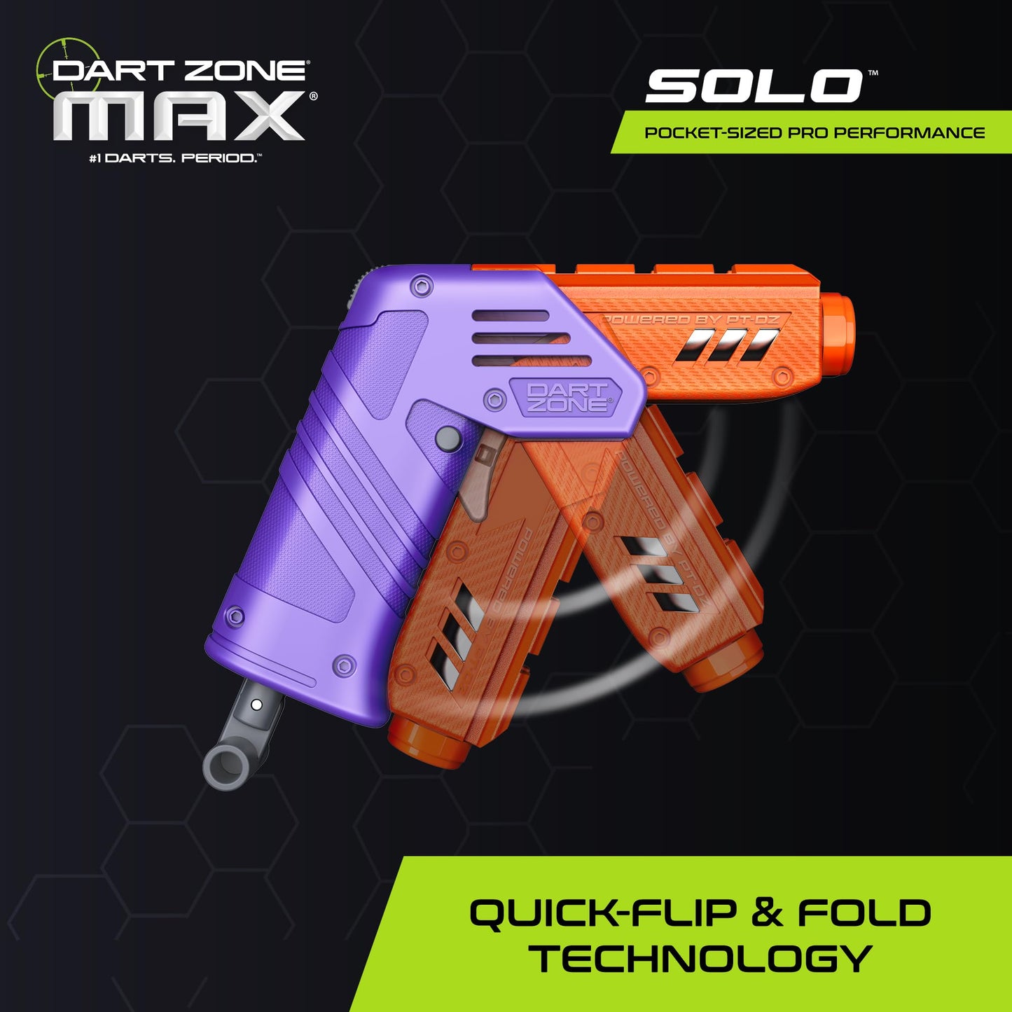 DART ZONE Max Solo Pro Foam Dart Blaster Pistol for Ages 14+