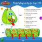 Kiddey Caterpillar Kids Play Tunnel and Tent with 50 Balls 2 Pc. Crawl Through Baby Ball Pit Pop up for Toddler and Babies, Indoor & Outdoor Jungle