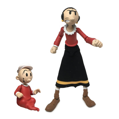 Boss Fight Studio Olive OYL Popeye Classics Wave 1 Action Figure - Highly Articulated Figurine with Accessories Including Swee’ Pea, Fabric Skirt