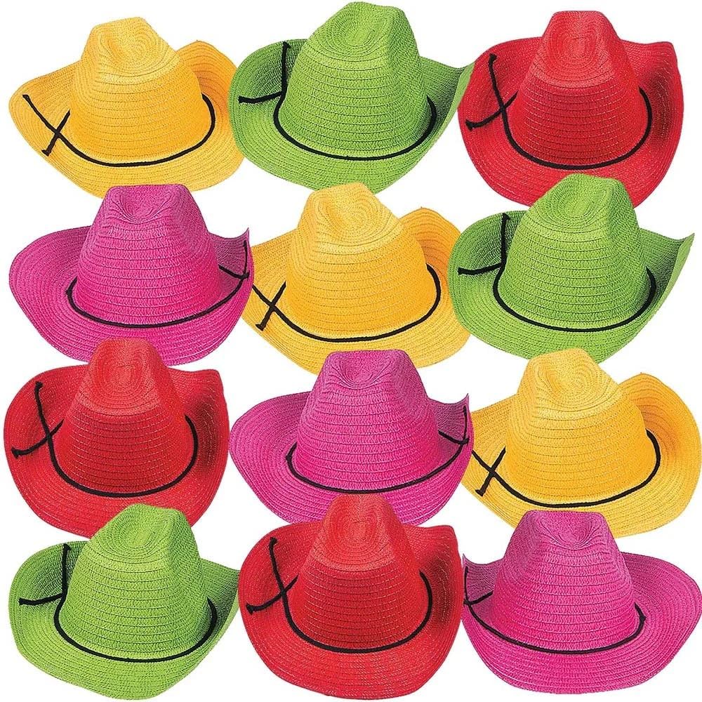 Fun Express - Cowboy Hat - Adult - Asst Colors - Apparel Accessories - Hats - Cowboy Hats - 12 Pieces