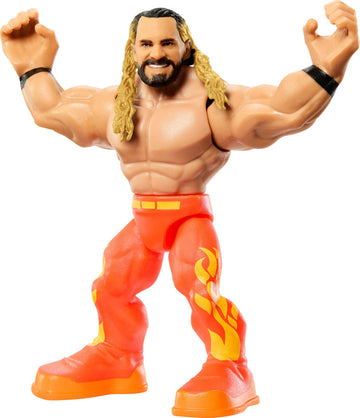 Mattel WWE Knuckle Crunchers Rebound Ring Playset, Includes 2.5-inch Seth Rollins Action Figure with Crunching Joints, Accessories & Flex Mat