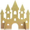 Gold Glitter Princess Castle Centerpiece (35cm) 1 Piece - Perfect for Enchanting Decorations