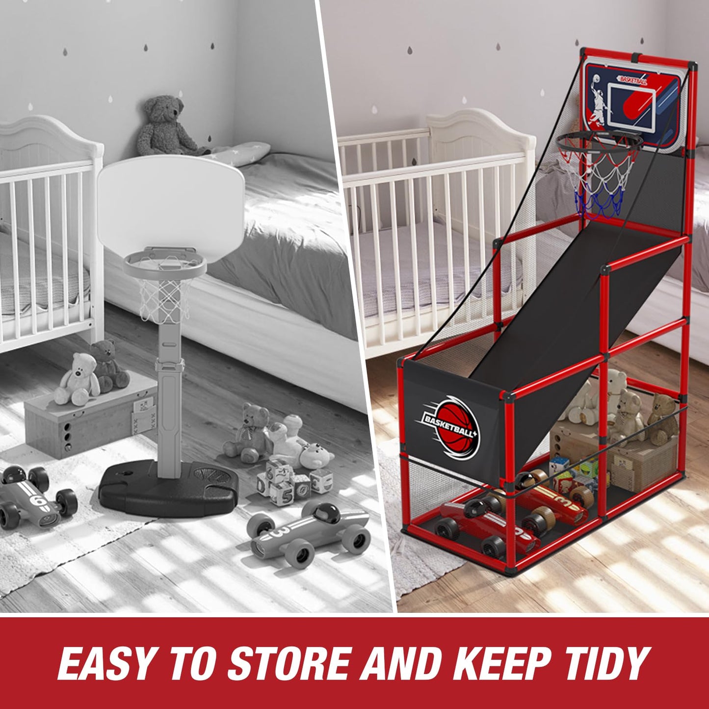 HYES Basketball Arcade Game Indoor, Outdoor Kids Basketball Hoop