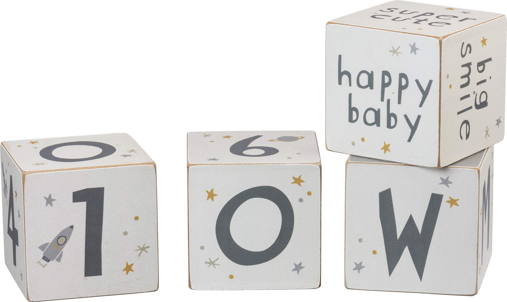 Primitives by Kathy Baby Milestone Blocks, Set of 4, Galaxy