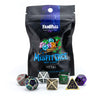 FanRoll Mystery Misfit Metals: Bag of 7 Assorted Polyhedral 16mm Metal Dice