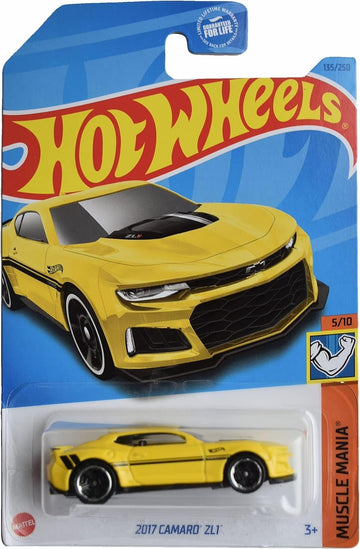 Hot Wheels 2017 Camaro ZL1, Muscle Mania 5/10 [Yellow] 135/250