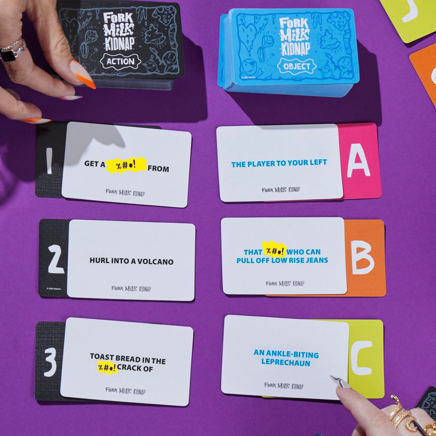 Hasbro Gaming Fork Milk Kidnap Game for Adults Only, an Adult Party Game of Questionable Choices, Ages 17+, for 3 to 10 Players, Hilarious NSFW Card