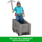 Mattel Minecraft Action Figure Set, Explosive Minecart Escape with 4-inch Steve & Mining Accessories, Toy Collectible Inspired by the Movie
