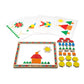 Melissa & Doug Deluxe Wooden Magnetic Pattern Blocks Set - Educational Toy with 120 Magnets and Carrying Case, Multi/None, 1 EA, English Only.