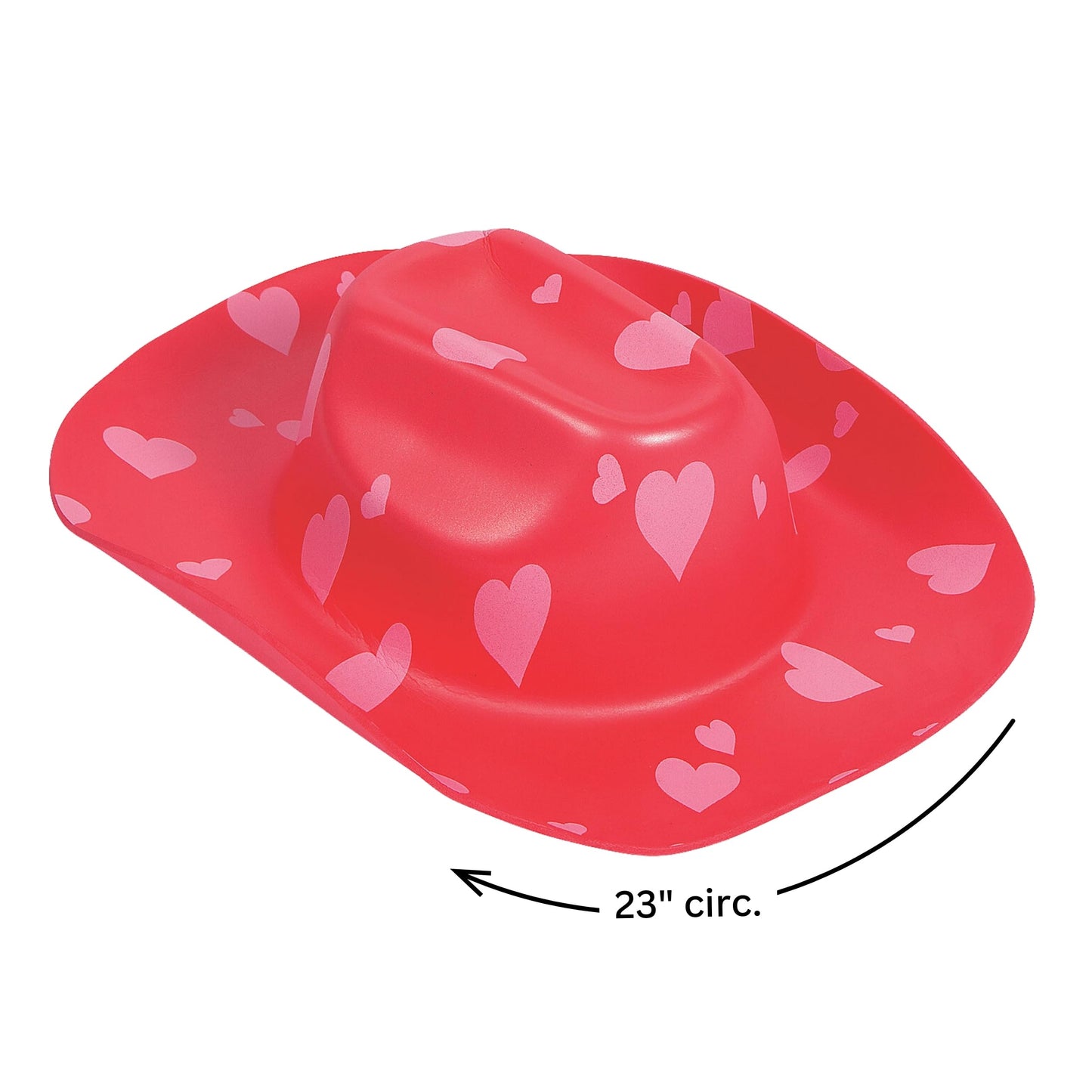 Fun Express Valentine Foam Cowboy Hat - Apparel Accessories - 12 Pieces