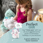 Plushible Easter Bunny Stuffed Animal, 14" (White) - Soft Embroidered Stuffed Bunny Plush Toy for Kids, Newborns, Boys & Girls, Cuddly and Adorable