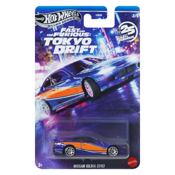 Hot Wheels Fast and Furious Tokyo Drift Car Nissan Silvia S15 Model Die Cast Scale 1:64 Length 7 cm JKX06