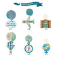 Travel Themed Party Decorations 30 PCS Travel Themed Hanging Swirl Let The Adventure Begin Adventure Awaits Bon Voyage Party Decorations Farewell