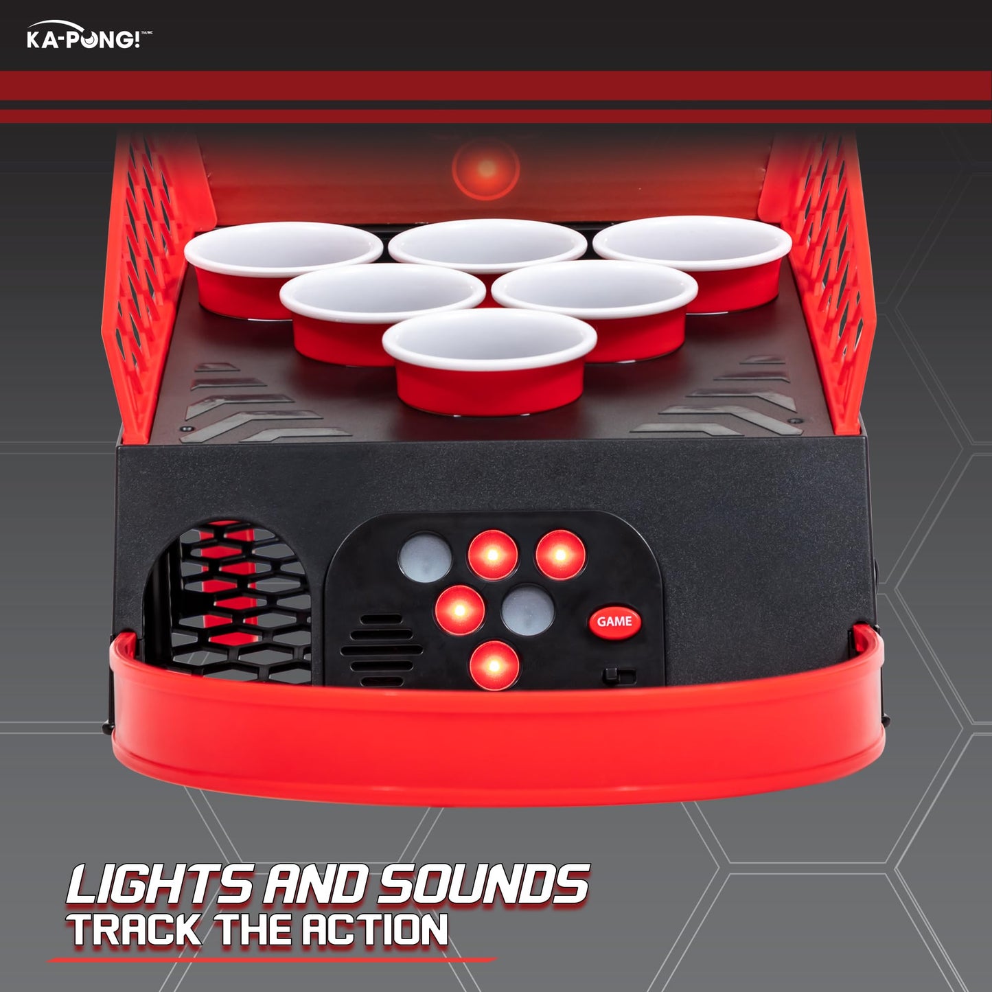 EastPoint Sports KaPong Lights Out Party Game - Exciting Gameplay with Electronic Pong Target & 3 Pong Balls