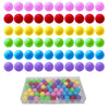 Yoeevi 60 Pcs Chinese Checkers Marbles Balls in 6 Colors,Game Replacement Balls with Plastic Box for Marble Run, Marbles Game