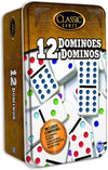 TCG Toys Classic Games - Double 12 Dominoes Tin - Be The First to Win! Great for Boys and Girls Over Age 7