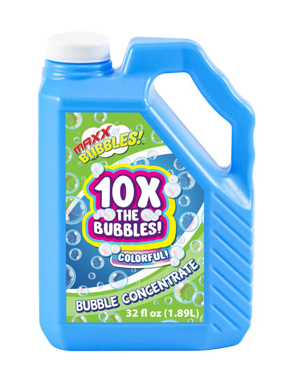 Maxx Bubbles 32 Oz Bubble Solution Concentrate - Non-Toxic, Dye Free