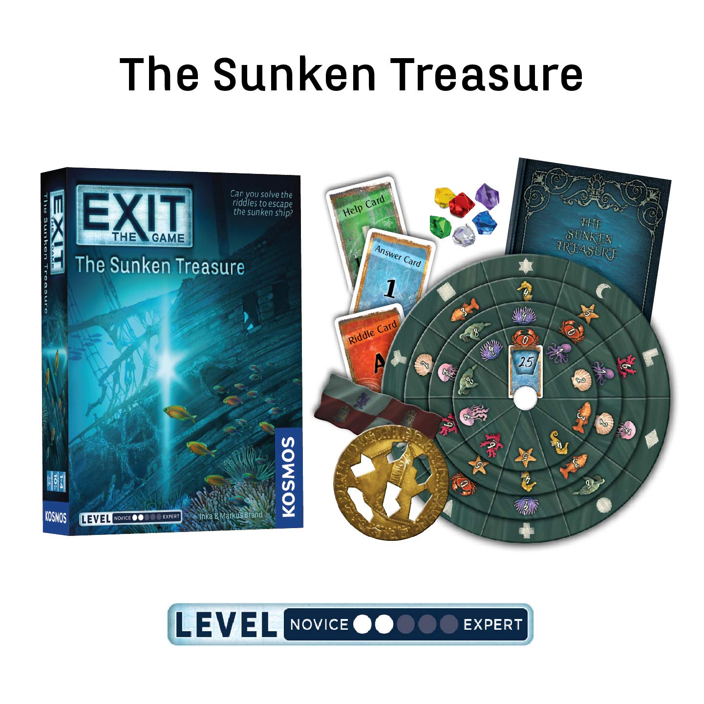 EXIT: The Game 4-Pack Escape Room | Beginner Bundle | Haunted Roller Coaster, Sunken Treasure, Mysterious Museum, House of Riddles | Family-Friendly