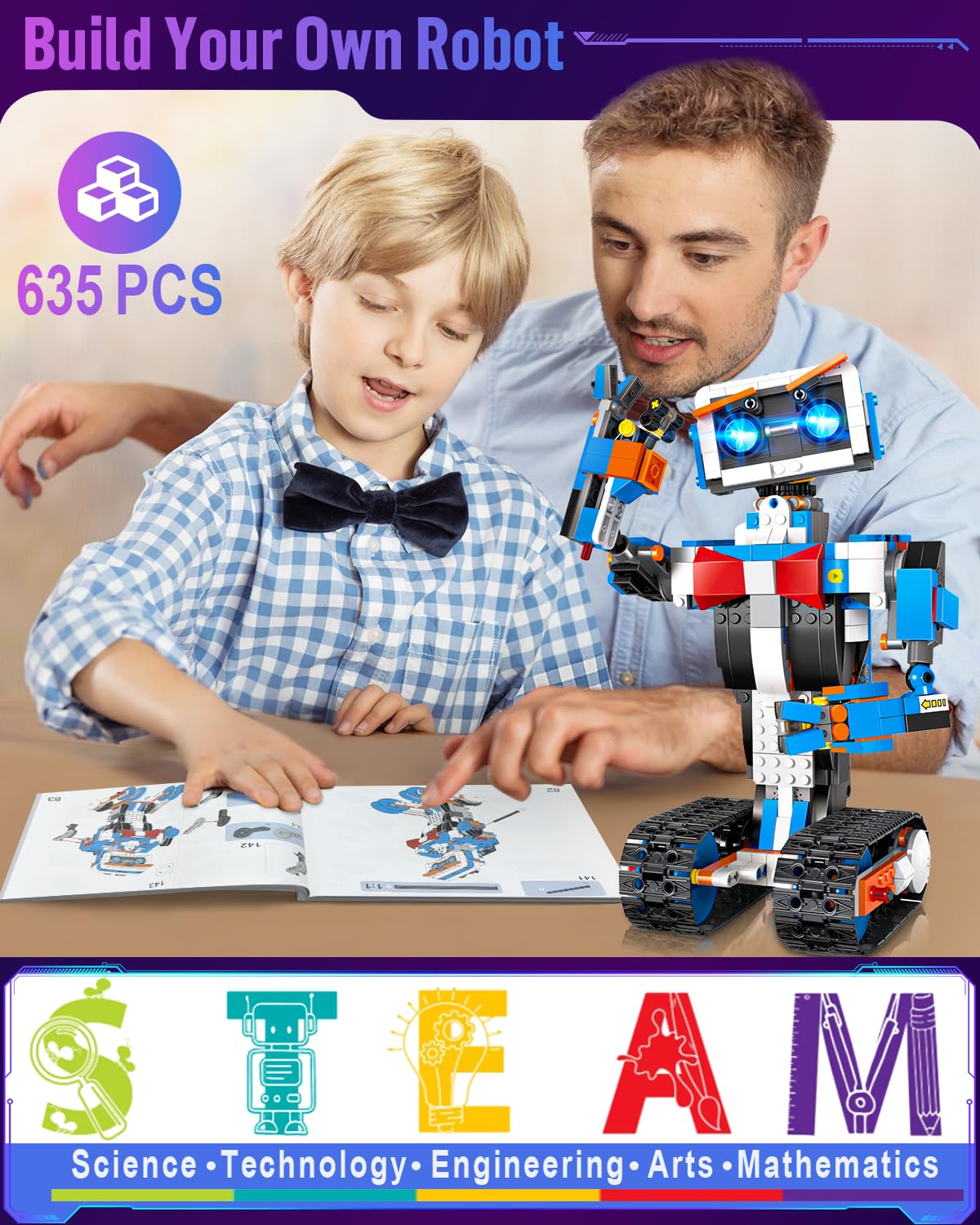 okk STEM Robot Toys for Kids 8-12, APP RC Control Programmable Building Kit