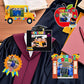 10 Pcs Kindergarten Graduation Picture Frame Crafts Kits Congrats Grad Photo Frame with Apple Bus Stickers DIY Photo Props for 2025 Graduation Party