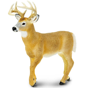 Safari Ltd. Whitetail Buck Figurine - Realistic 7.25" Wildlife Figure - Educational Toy for Boys, Girls, & Kids Ages 1+