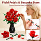 YOIUSFR Red Rose Flower Bouquet Building Set, 443 Pcs Botanical Collection Kit Artificial Flowers Blocks, Home Table Decor for Valentine's Day
