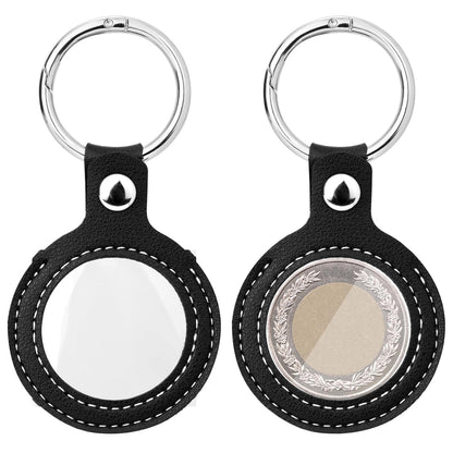QWORK Coin Holder Keychain, 2 Pack Double-Sided Transparent Coin Display Case for AA Medallions, Challenge Coins, and Recovery Chips - Coin Collection