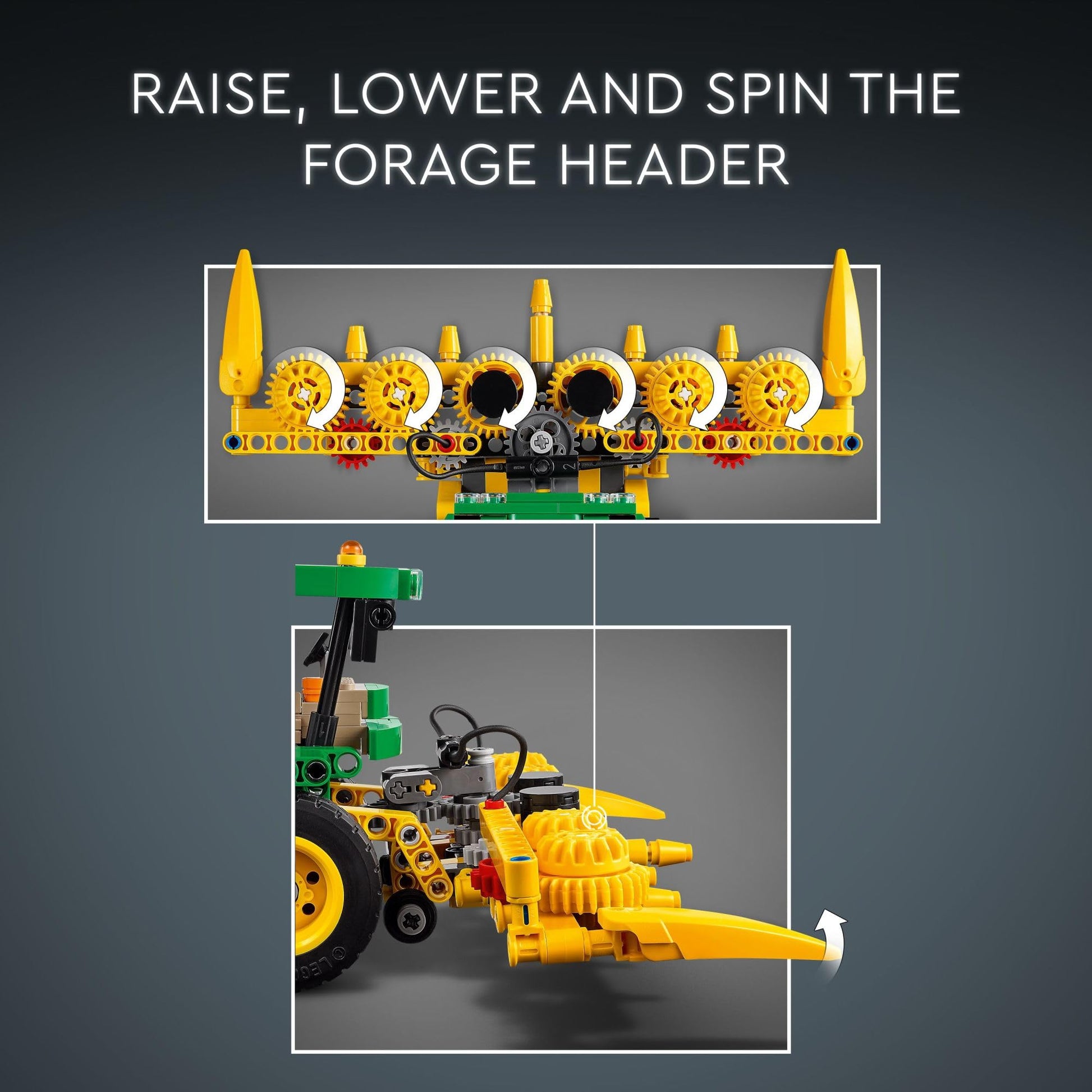 LEGO Technic John Deere 9700 Forage Harvester Tractor Toy, Buildable Farm Toy for Imaginative Play, Kids Truck Gift for Boys and Girls Ages 9 and Up