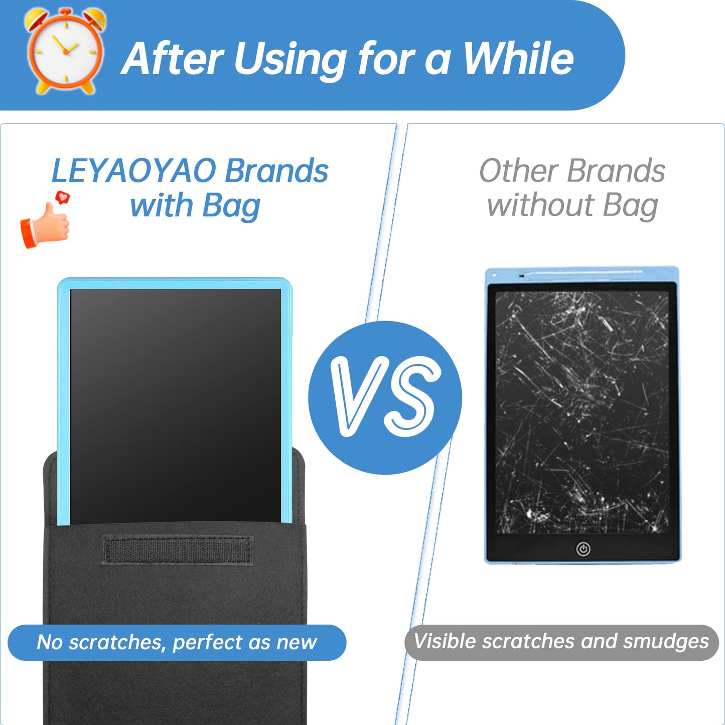 LCD Writing Tablet Drawing Tablets for Kids 10Inch with Protect Bag,LEYAOYAO Colorful Screen Drawing Board Doodle Scribbler Pad Learning Educational