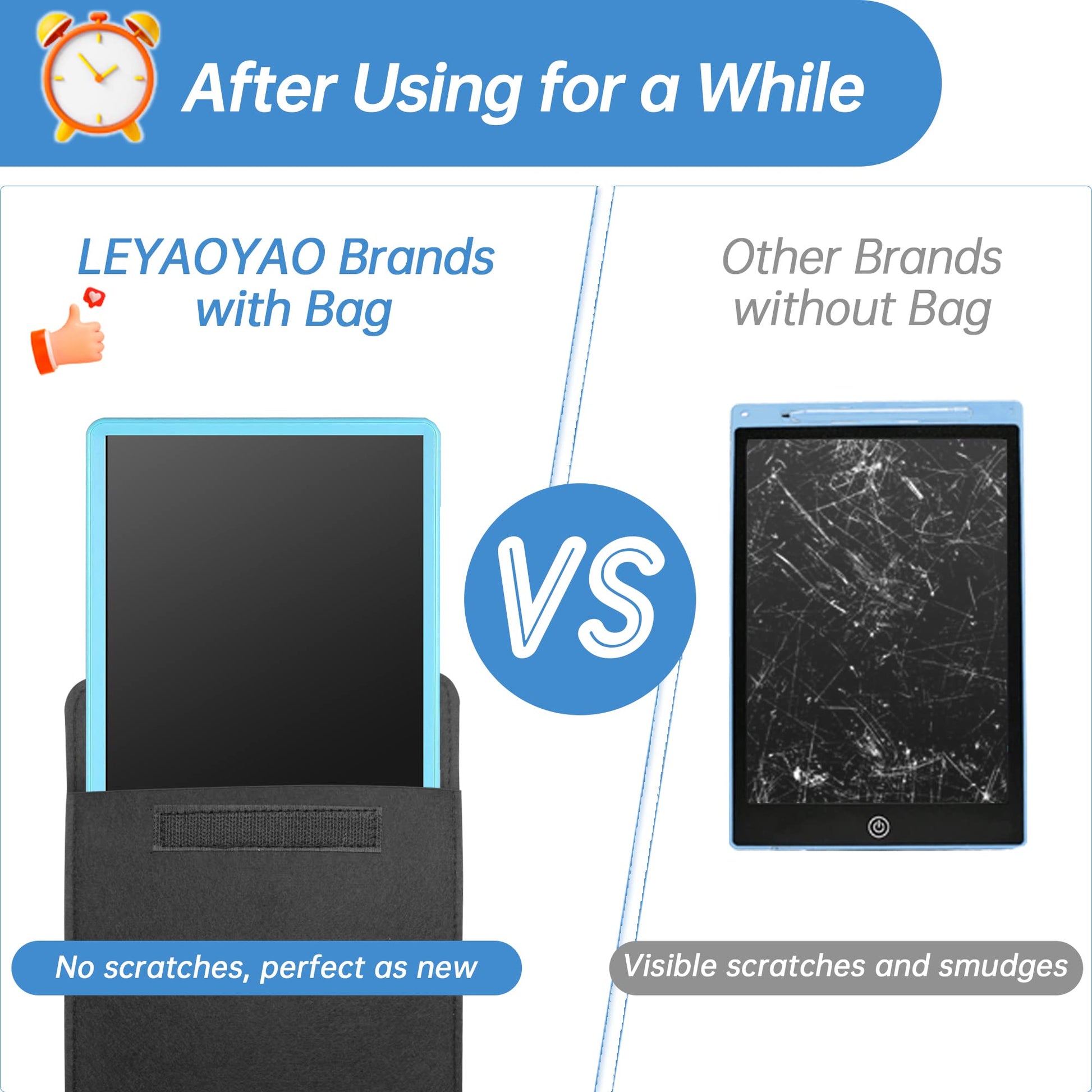 LCD Writing Tablet Drawing Tablets for Kids 10Inch with Protect Bag,LEYAOYAO Colorful Screen Drawing Board Doodle Scribbler Pad Learning Educational