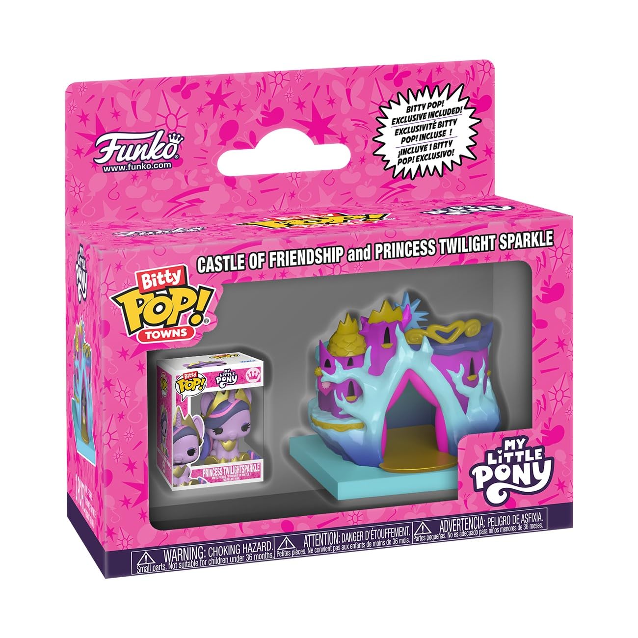 Funko Pop! Bitty Town: My Little Pony - Castle of Friendship - Princess Twilight Sparkle - 0.9 Inch and 2 Inch (5.1 Cm) - Cartoon Collectable - Gift